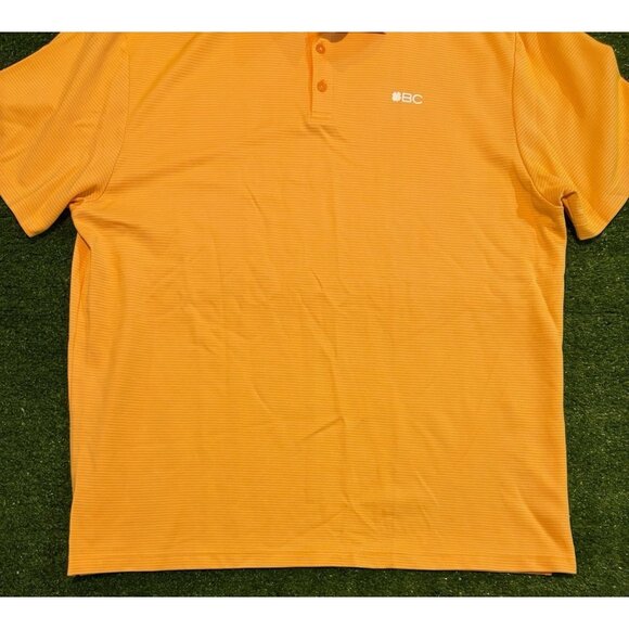 Black Clover Polo mens 2XL orange yellow lightweight breathable golf shirt C - Picture 6 of 13